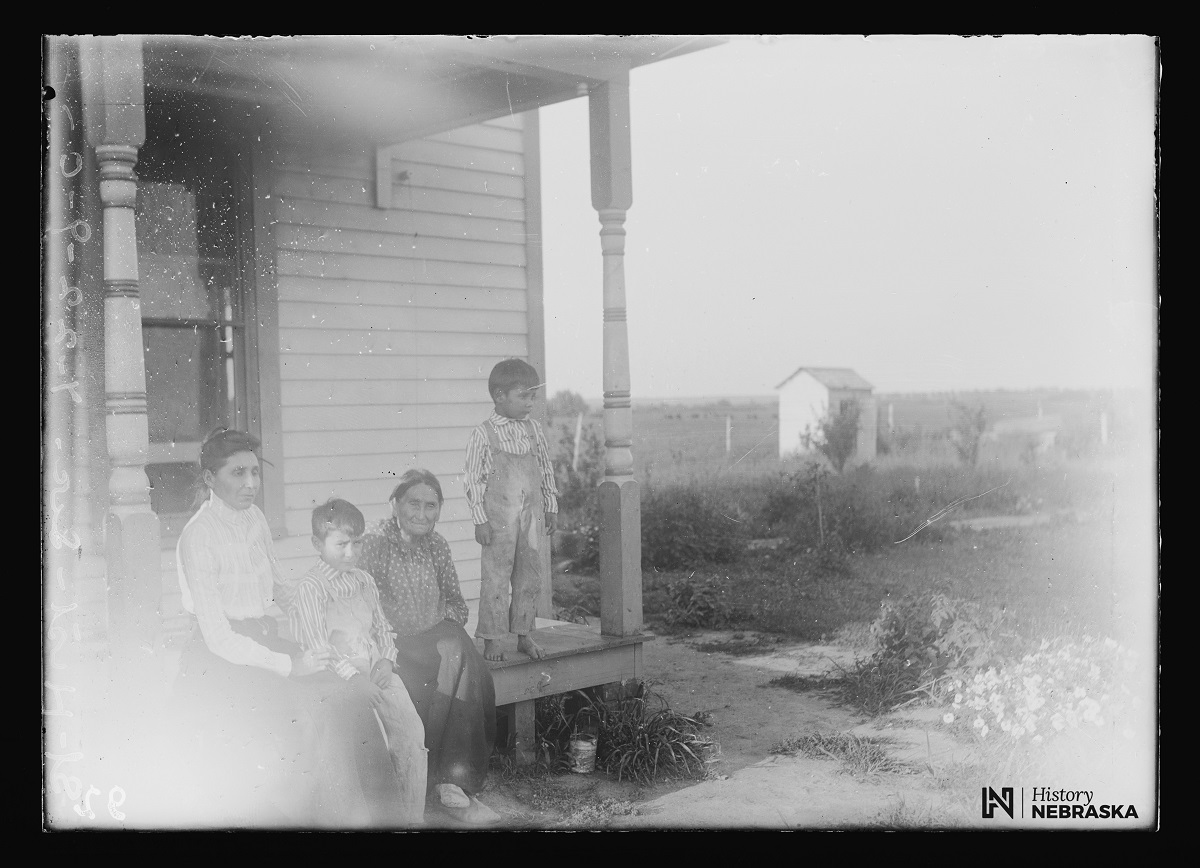 LaFlesche Family on Porch