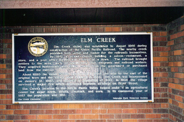 Elm Creek Marker