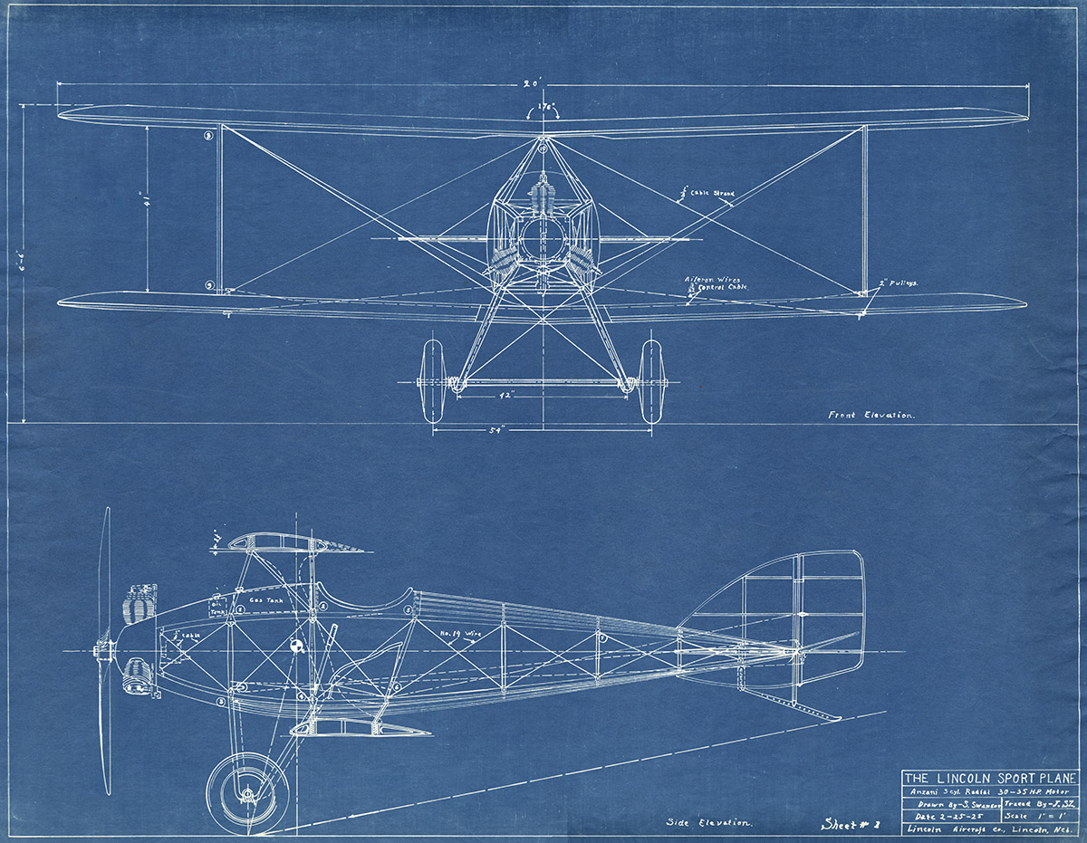 Blueprint of an airplain