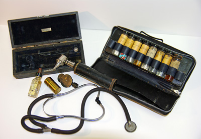 Dr. Joe Holoubek's medical equipment, used in the 1930s and 1940s