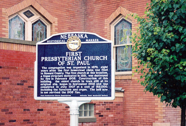 First Presbyterian Church of St. Paul historical marker