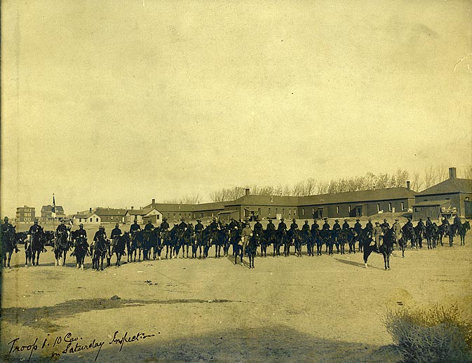 Troop 1, 10th Cavalry, Saturday inspection. [RG1517.PH000093-000005]