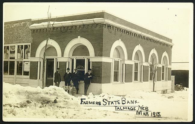 Farmer's State Bank, Talmage, Nebraska, March 1915. [RG0802.PH58-36]