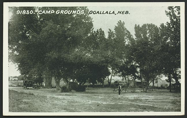 Campgrounds at Ogallala, Nebraska, about 1925. [RG0802.PH46-25]