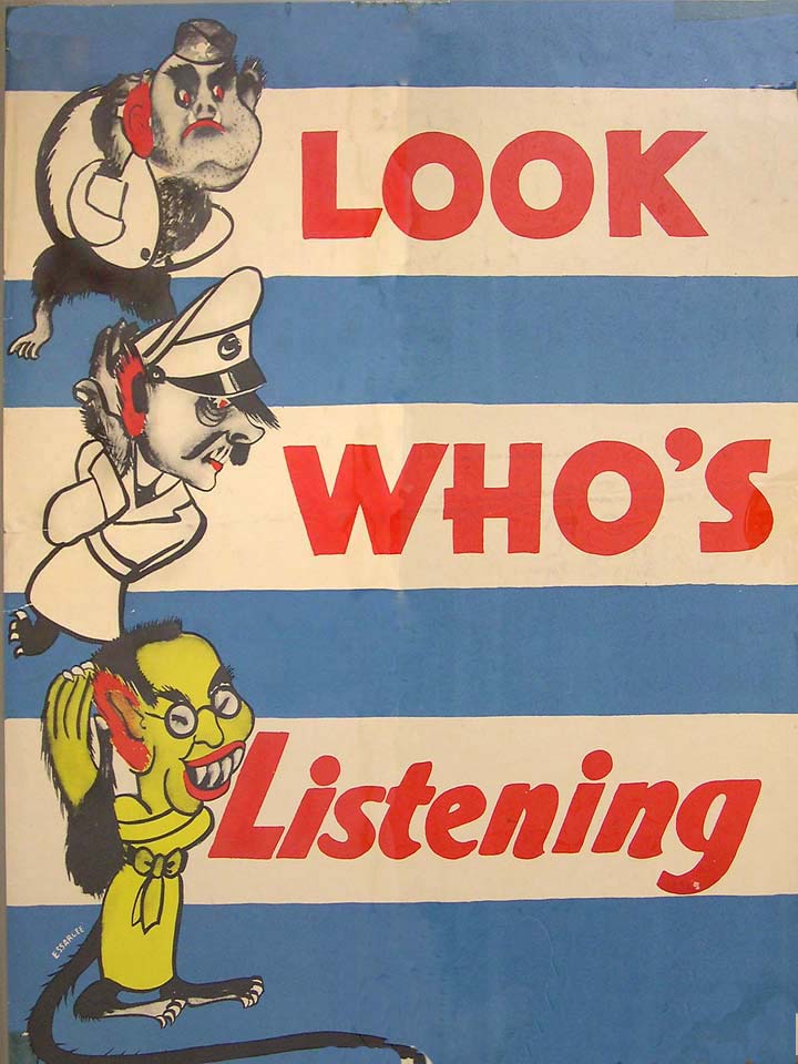 Look Who's Listening WWII poster [4541-363]