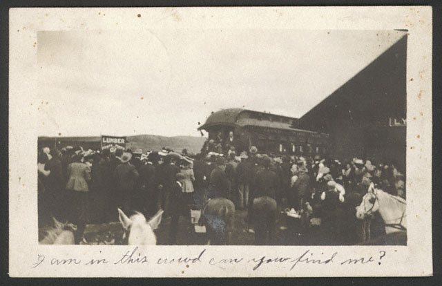 William Jennings Bryan speaking in Lynch, Boyd County, Nebraska, May 30, 1908 [RG0802.PH109-35]