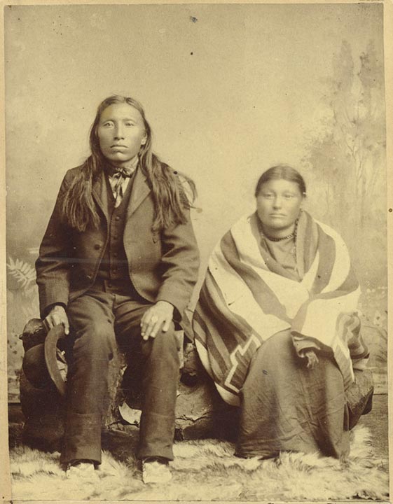 Young Spotted Tail and unidentified woman [RG0798-2-1]