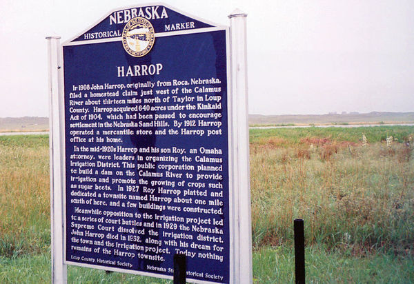 Harrop Historical Marker