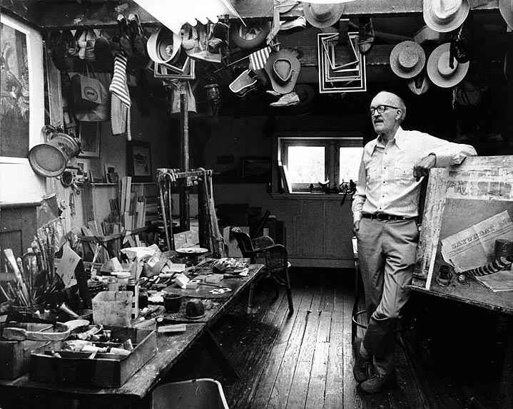 John Falter in his studio, 1978, taken by the Philadelphia Enquirer