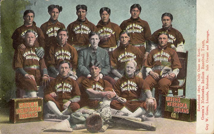 Green's Nebraska Indian baseball team