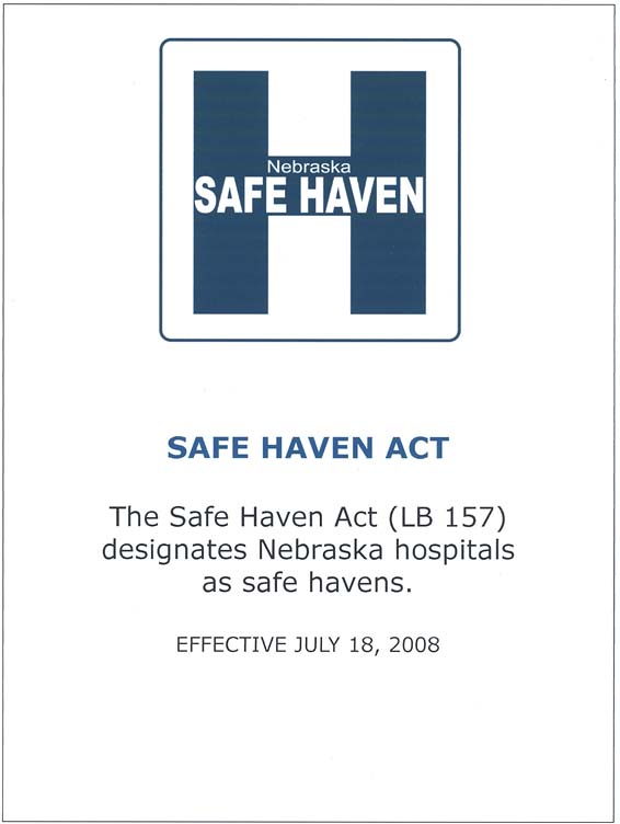 Safe Haven Act sign, 2008