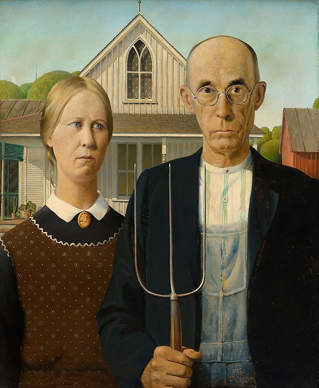 American Gothic by Grant Woods [Art Institute of Chicago]