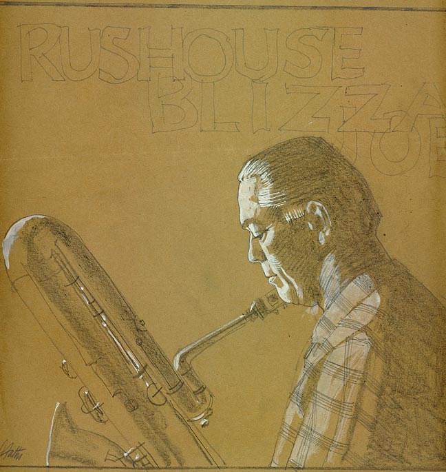 John Falter sketch of Joe Rushton