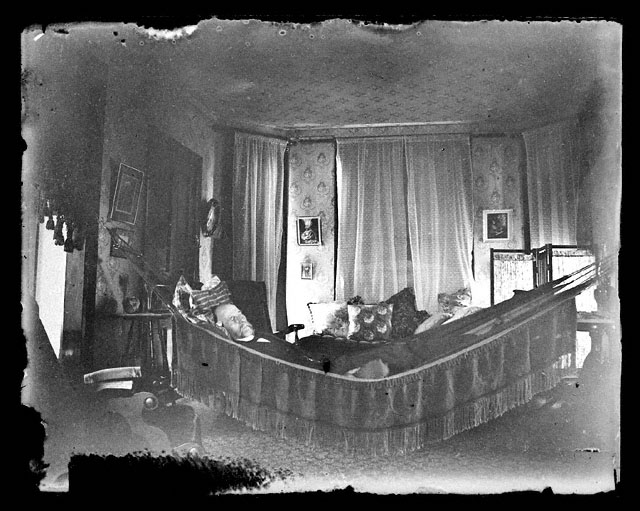 Levi Kimball in his living room (RG5212.PH02-10)