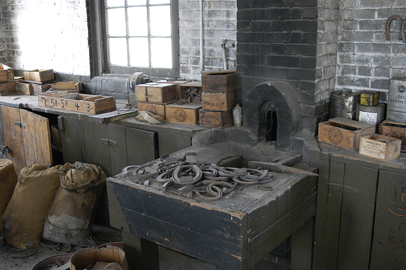 blacksmith shop at fort, present day
