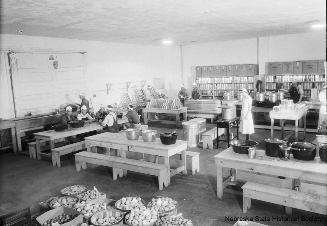 Workers at the 24-hour canning center in Norfolk, Nebraska