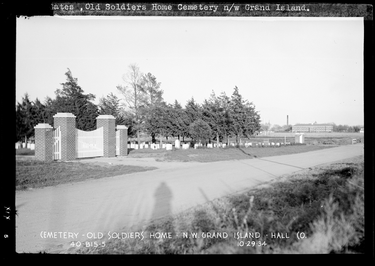Cemetery at Grand Island Soldiers and Sailors Home, 1934