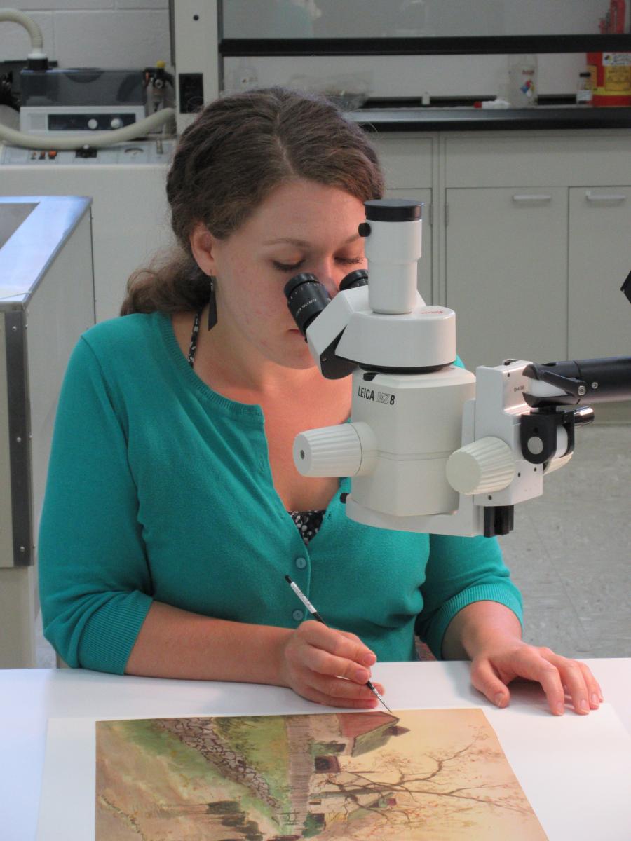 Hilary LeFevere, work on paper, microscope