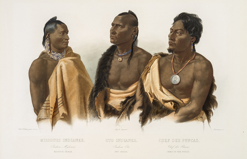 Portrait of three Indian men