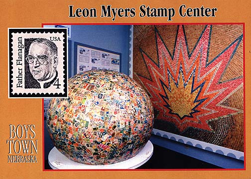 Ball of Stamps postcard