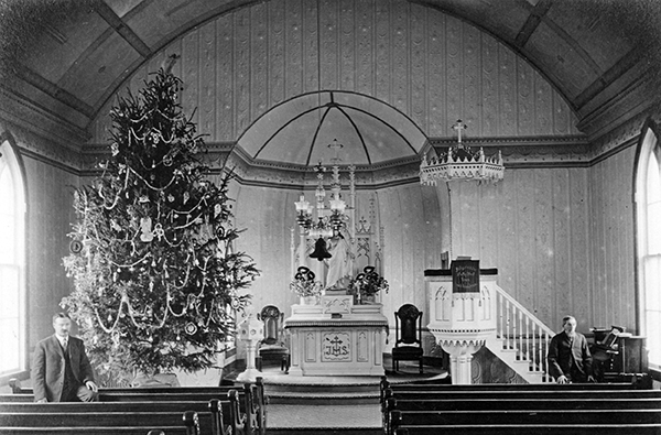 Christmas tree in church