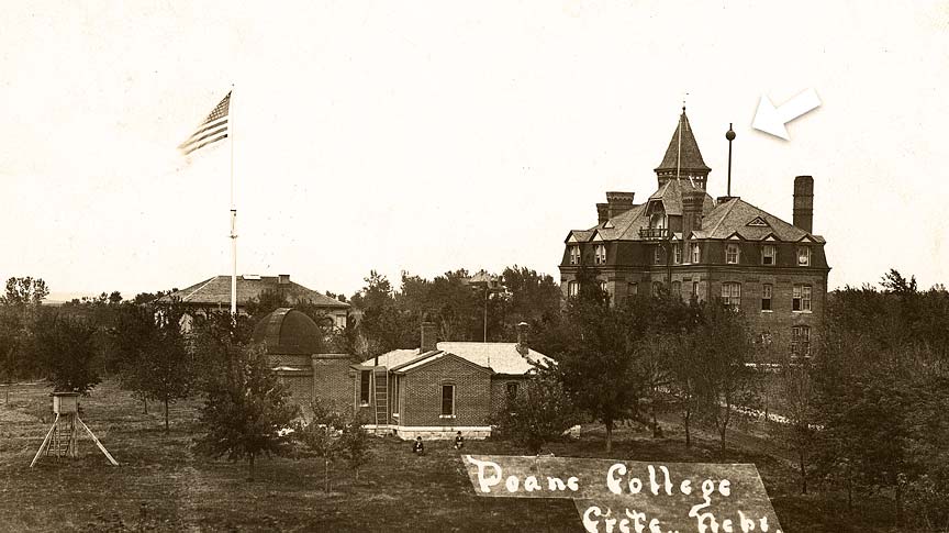 time ball atop Merrill Hall at Doane College (RG2491.PH2-28)
