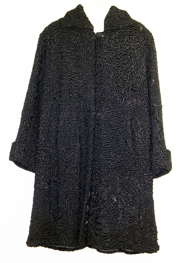 This 1937 Persian lamb’s wool coat was the height of 1930s fashion and was a treasured possession of Hedwig Rosenberg of Frankfurt, Germany. NSHS 11588-263