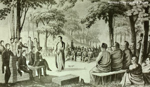 Council of Major Long with Otoe at Council Bluffs