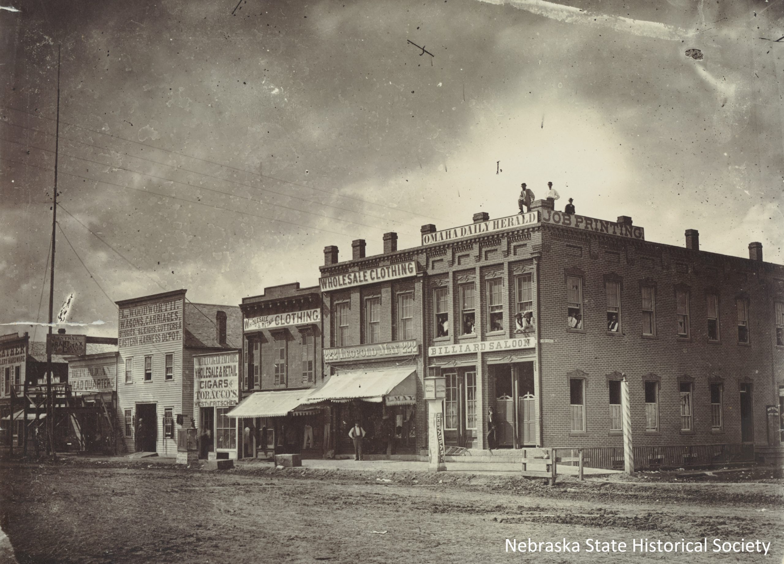 Northwest corner 13th and Douglas, Omaha, August 1868