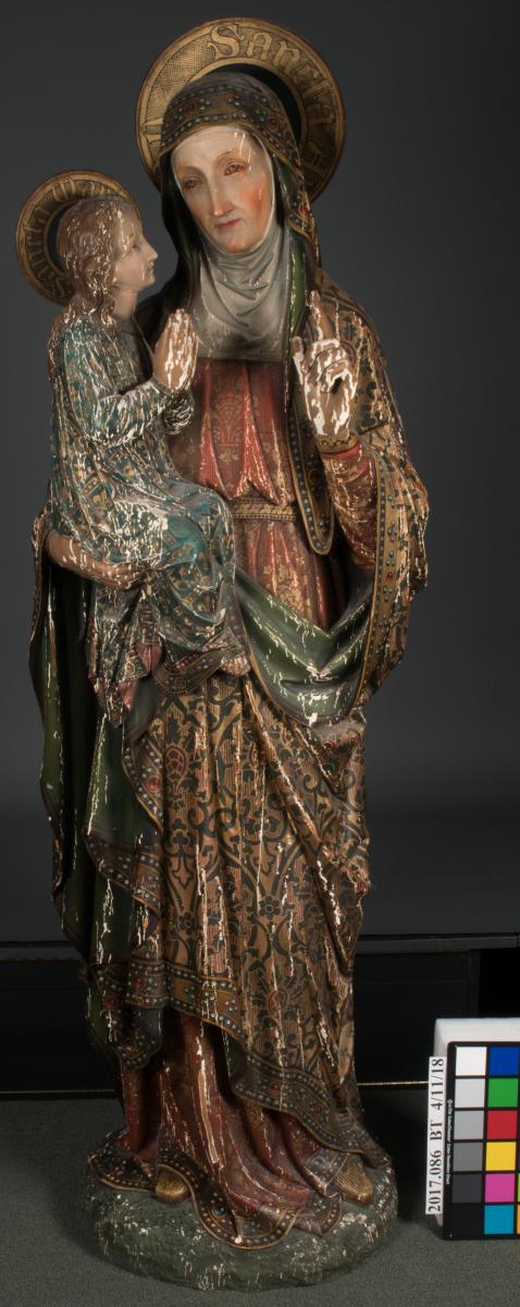 St Anne Sculpture overall, before treatment