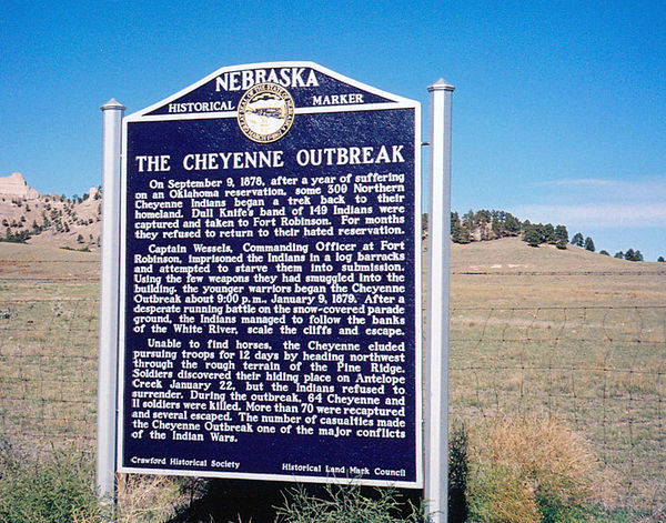 photo of "Cheyenne Outbreak" historical marker