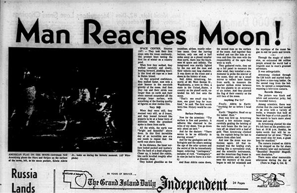 Headline: Man Reaches Moon!