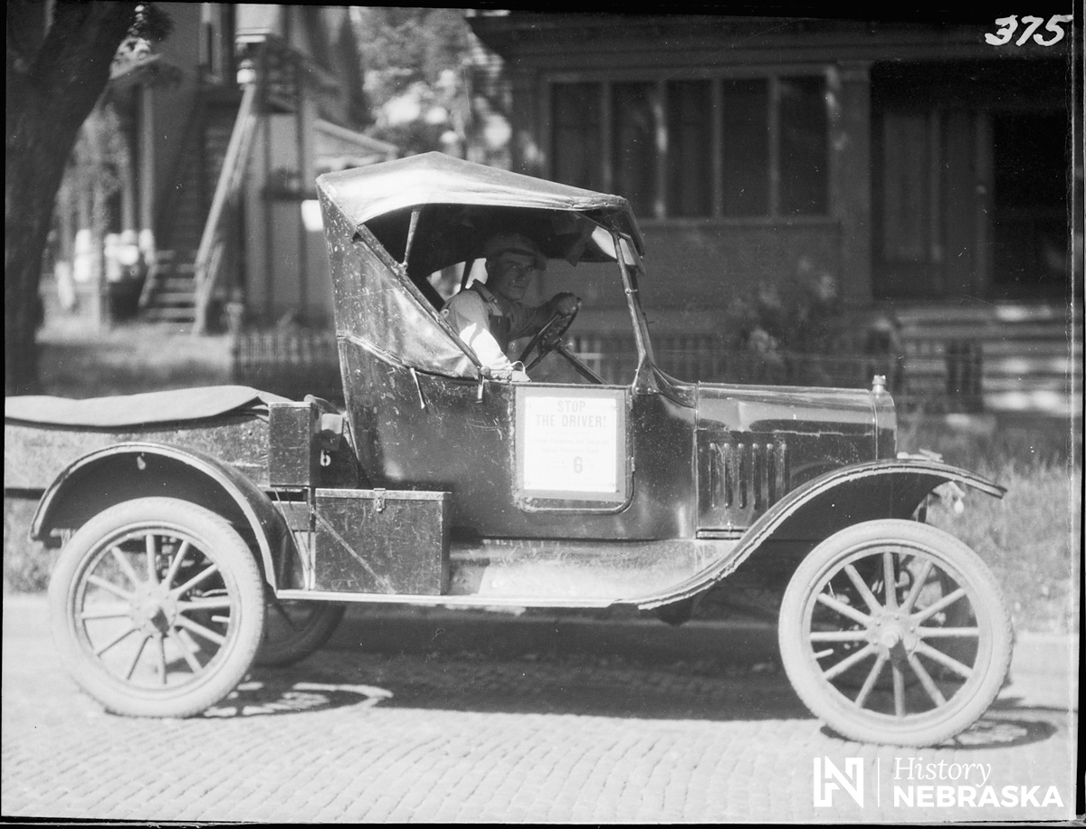 Man driving a truck, 1926.