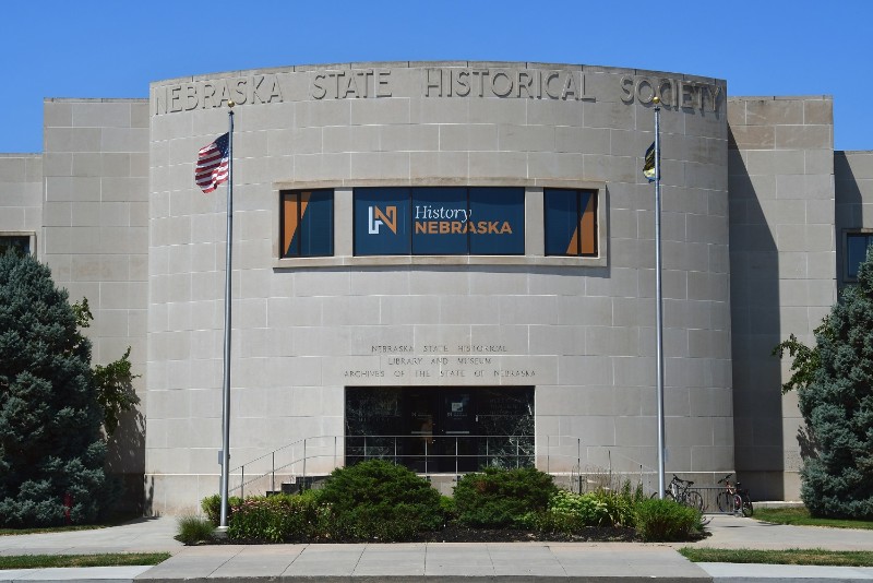 Photo of the front of the History Nebraska HQ building