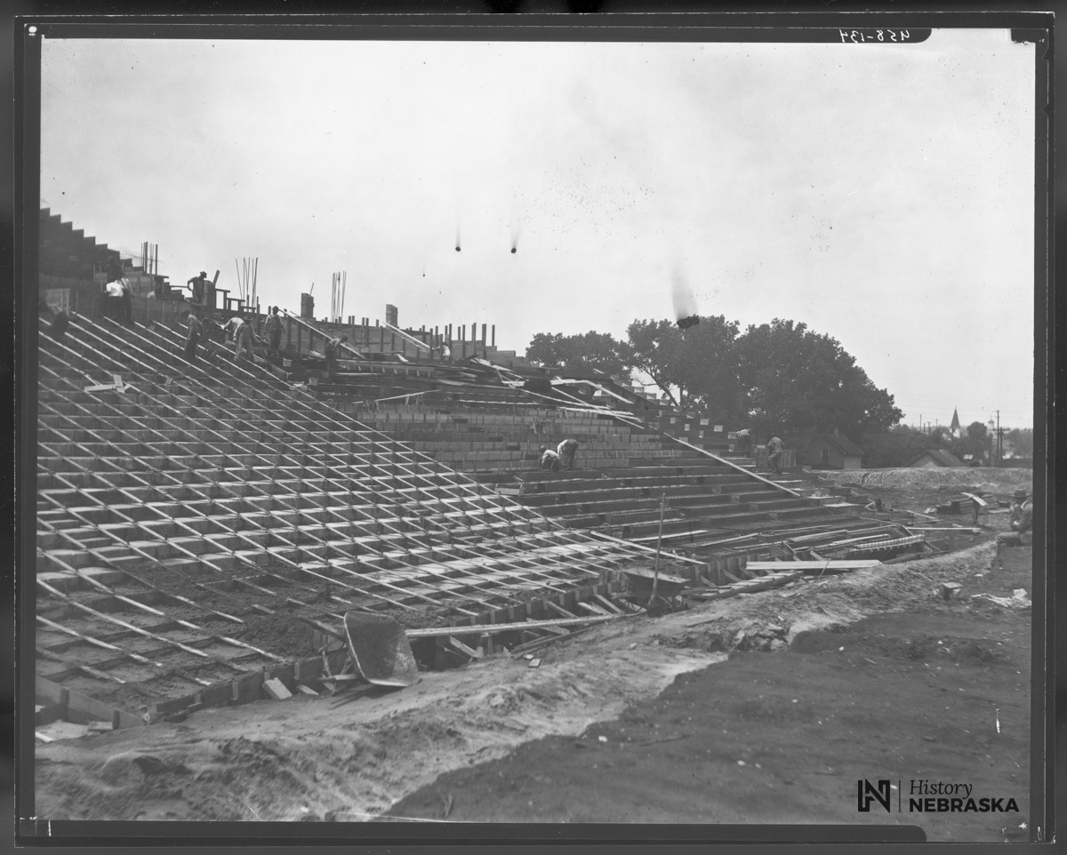 UN stadium under construction, 1923.