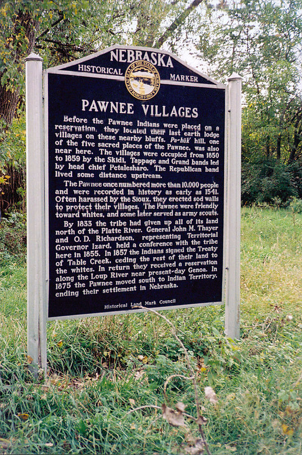 Pawnee Villages historical marker
