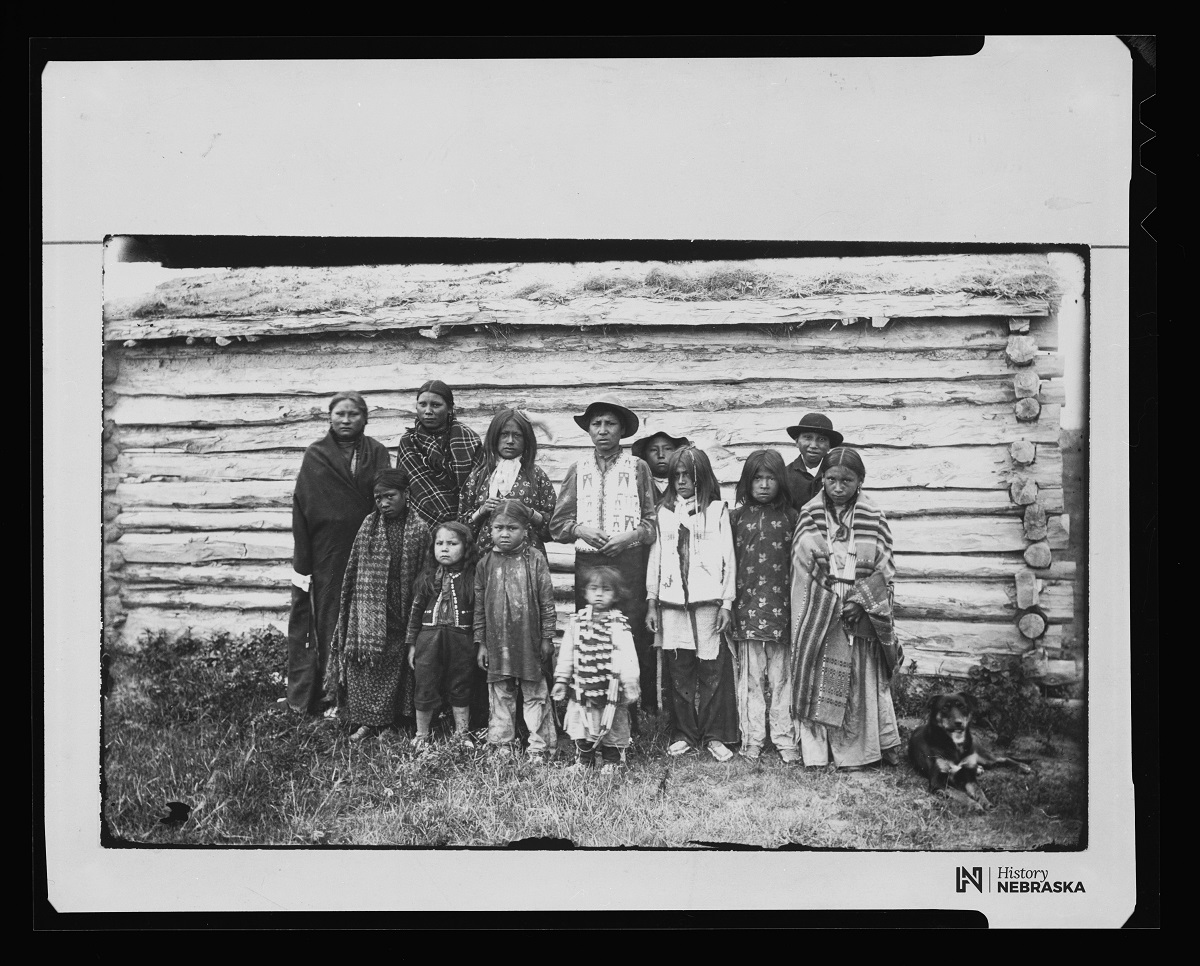 Children of various ages attending the White River Indian School, ca 1888