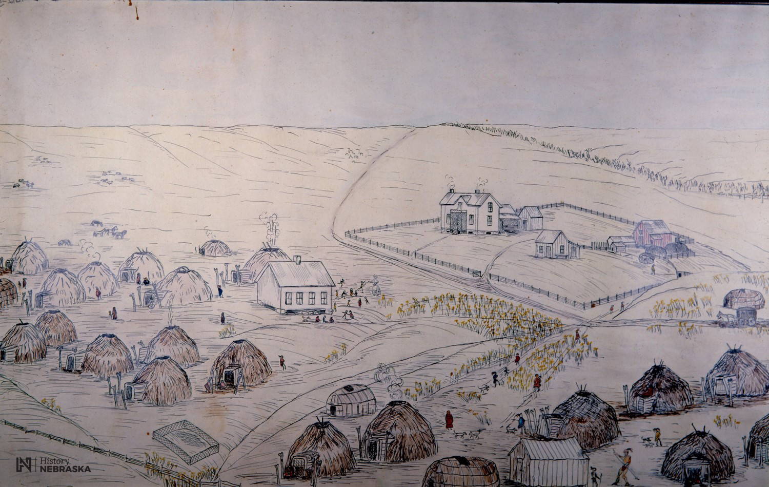 Mid-nineteenth century Oto-Missouria village near Barneston