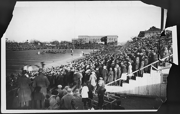 First radio broadcast of a Husker football game, Nov. 5, 1921