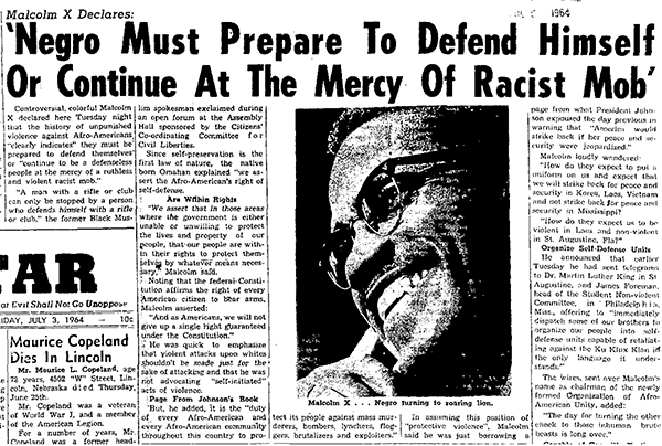 Malcolm X in Omaha, 1964