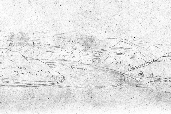 Sketching Ash Hollow in 1851