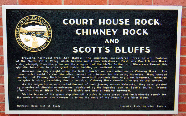 Marker Monday: Court House Rock Chimney Rock and Scott s Bluffs