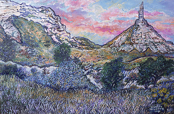 Oil painting for Chimney Rock 1991