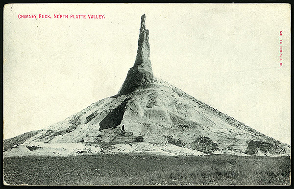 Postcard of Chimney Rock Miller Bros. Pub.