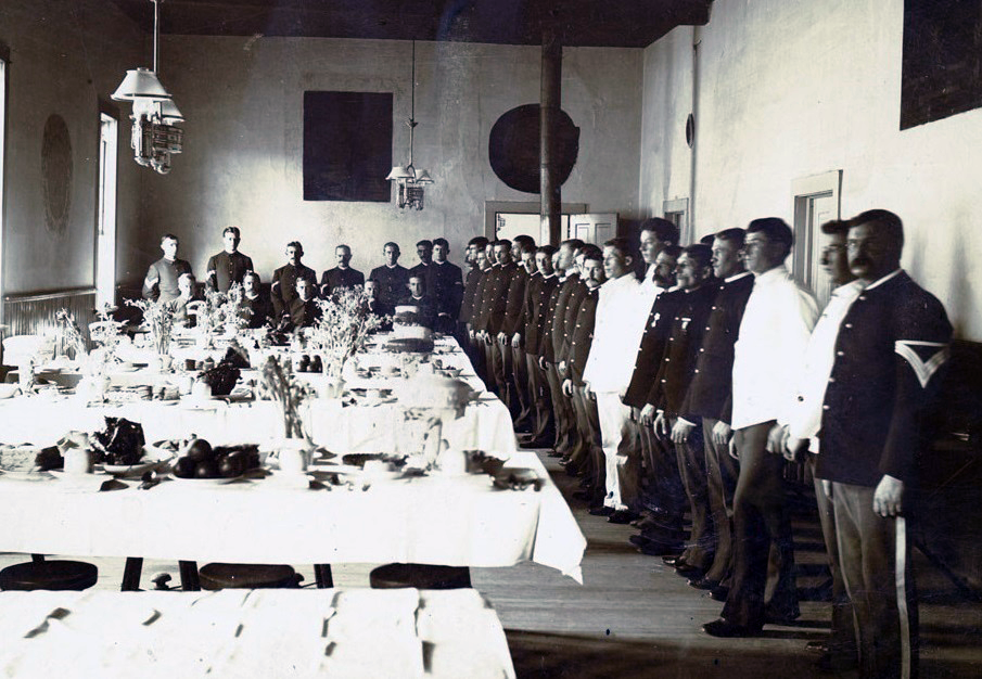 Company Mess Hall at Fort Robinson, ca. 1898.