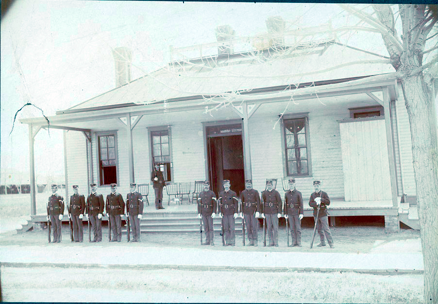 Guard House duty at Fort Robinson, ca. 1898.