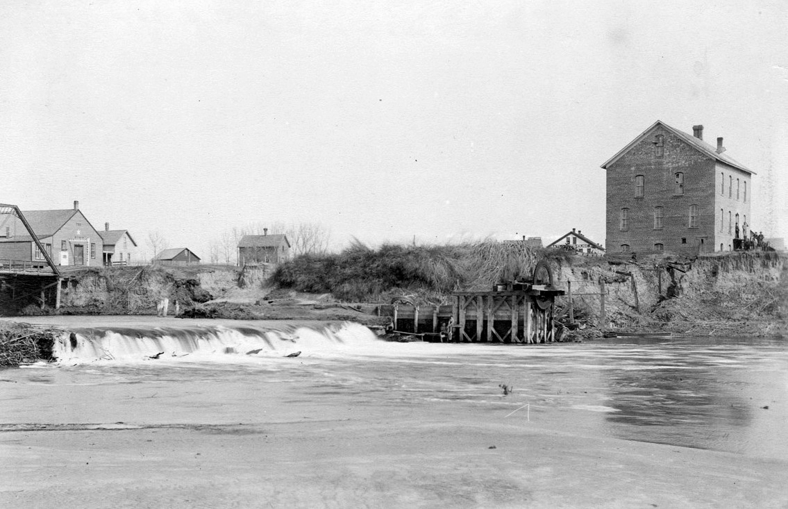 Earliest photograph of Neligh Mill, about 1885.