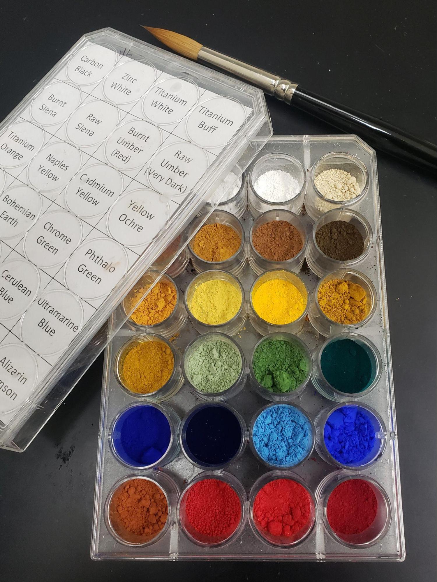 Dry pigments are particularly useful for conservators because they can be mixed to make many colors and work in a variety of binders.